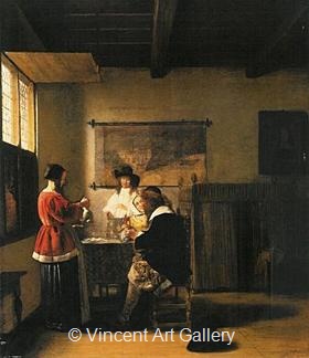 The Visit by Pieter de Hoogh