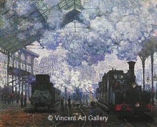 Arrival at Saint-Lazare Station by Claude  Monet