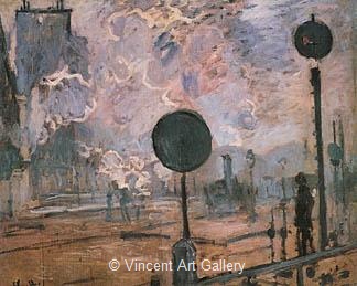 Exterior of the Saint-Lazare Station by Claude  Monet