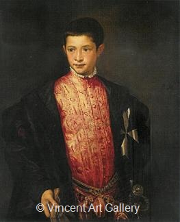 Portrait of Ranuccio Farnese by Tiziano  Vecellio