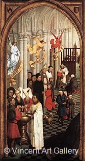 Seven Sacraments (left wing) by Rogier van der Weyden