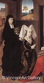 Isabel of Portugal with St. Elizabeth by Petrus  Christus