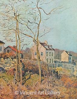 Houses in Louveciennes by Alfred  Sisley