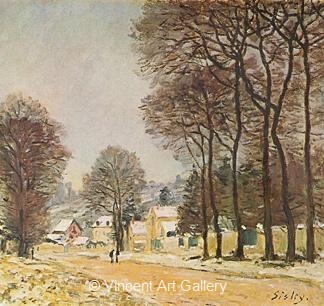 Snow at Louveciennes by Alfred  Sisley