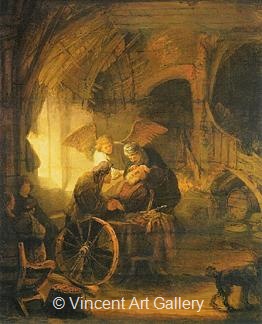 Tobias returns Sight to his Father by Rembrandt van Rijn