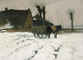 At the Farmhouse in Winter by Anton  Mauve
