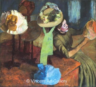 The Millinery Shop by Edgar  Degas