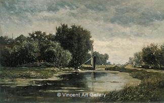 Polder Canal near Gouda by Willem  Roelofs