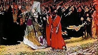 Richard III Duke of Gloucester and the Lady Anne by Edwin  Austin Abbey