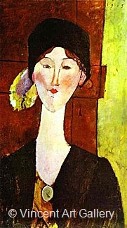 Beatrice Hastings in Front of a Door by Amedeo  Modigliani