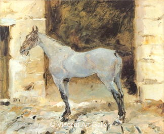Tied Horse by Henri de Toulouse-Lautrec