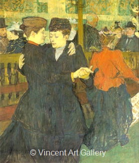 At the Moulin Rouge: The Waltzing Couple by Henri de Toulouse-Lautrec