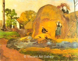 Yellow Wheat Stacks by Paul  Gauguin