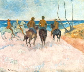 Riders on the Beach by Paul  Gauguin
