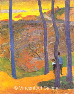 Blue Trees by Paul  Gauguin