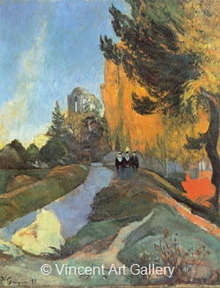 The Roman Burial Ground at Arles by Paul  Gauguin