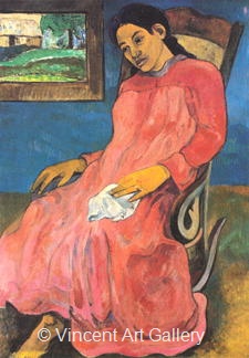 Faaturama, The Dreamer by Paul  Gauguin