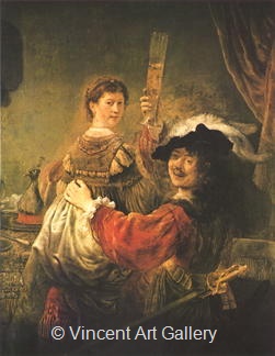 Rembrandt and Saskia: The Lost Son in a Brothel by Rembrandt van Rijn