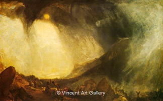 Snowstorm: Hannibal and his Army crossing the Alps by Joseph M.W.  Turner