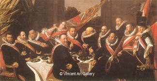 The Banquet of the Officers of the St. Jorisdoelen by Frans  Hals