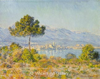 View of Antibes from the Notre-Dame Plateau by Claude  Monet