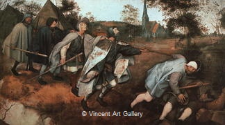 The Parable of the Blind leading the Blind by Pieter  Bruegel the Elder