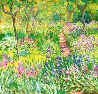 The Iris Garden at Giverny by Claude  Monet