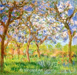 Giverny in Springtime by Claude  Monet