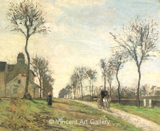 Road to Louveciennes by Camille  Pissarro