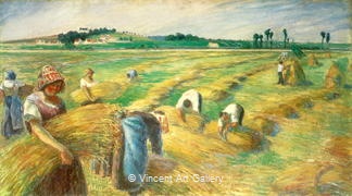 The Harvest by Camille  Pissarro