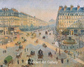 L' Avenue de L' Opera by Camille  Pissarro