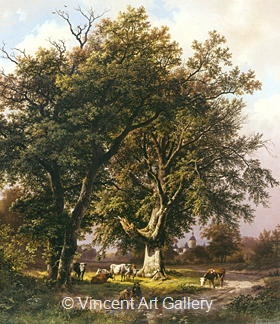 Beech near Castle Moyland by Barend Cornelis  Koekkoek