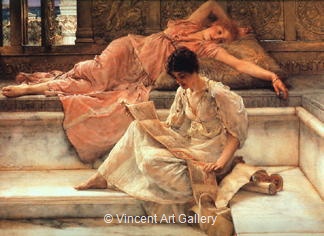 The Favourite Poet by Lawrence  Alma-Tadema