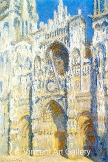 The Portal and the Tour d'Albane in Sunlight by Claude  Monet