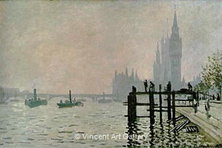 The Thames below Westminster by Claude  Monet