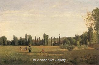 La Varenne-St-Hilaire, View from Champigny by Camille  Pissarro