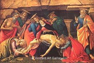 Lamentation over the Dead Christ with the Saints Jerome, Paul and Peter by Sandro  Botticelli