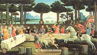 The Banquet in the Pine Forest by Sandro  Botticelli