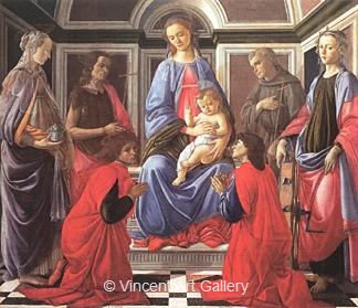 Madonna and Child with Six Saints by Sandro  Botticelli