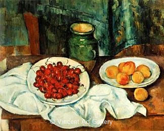 Still Life with Cherries and Peaches by 