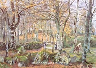 Landscape with Rocks, Montfoucault by Camille  Pissarro