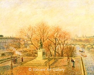 The Pont Neuf: A Winter Morning by Camille  Pissarro