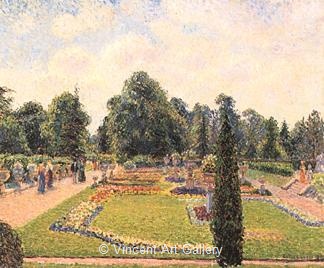 Kew Gardens: Path between the Pond and the Palm House by Camille  Pissarro