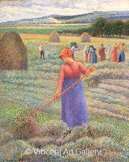 Haymakers at Eragny by Camille  Pissarro