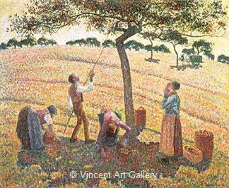 Apple Picking at Eragny by Camille  Pissarro