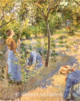 Picking Apples by Camille  Pissarro