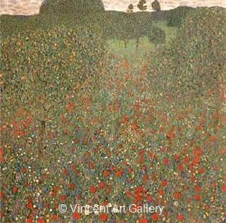 Poppy Field by Gustav  Klimt