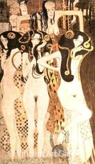 The Three Gorgonen: Illness, Madness and Death by Gustav  Klimt