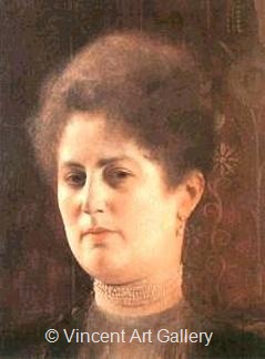 Portrait of a Lady by Gustav  Klimt