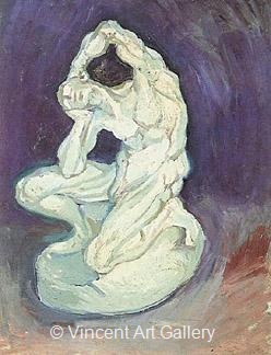 Plaster Statuette of a Kneeling Man by Vincent van Gogh
